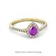 5 - Arella 1.40 ctw Amethyst and Lab Grown Diamond Women Halo Engagement Ring 