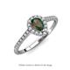 3 - Arella 1.56 ctw Created Alexandrite and Lab Grown Diamond Women Halo Engagement Ring 