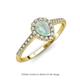 3 - Arella 0.90 ctw Opal and Lab Grown Diamond Women Halo Engagement Ring 