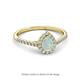 5 - Arella 0.90 ctw Opal and Lab Grown Diamond Women Halo Engagement Ring 