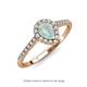 3 - Arella 0.90 ctw Opal and Lab Grown Diamond Women Halo Engagement Ring 