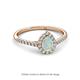 5 - Arella 0.90 ctw Opal and Lab Grown Diamond Women Halo Engagement Ring 