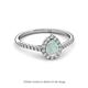 5 - Arella 0.90 ctw Opal and Lab Grown Diamond Women Halo Engagement Ring 
