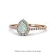 1 - Arella 0.90 ctw Opal and Lab Grown Diamond Women Halo Engagement Ring 