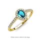 3 - Arella 1.85 ctw London Blue Topaz and Lab Grown Diamond Women Halo Engagement Ring 