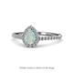 1 - Arella 0.90 ctw Opal and Lab Grown Diamond Women Halo Engagement Ring 