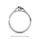 4 - Arella 1.85 ctw Tanzanite and Lab Grown Diamond Women Halo Engagement Ring 