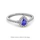 5 - Arella 1.85 ctw Tanzanite and Lab Grown Diamond Women Halo Engagement Ring 