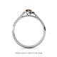 4 - Arella 1.20 ctw Smoky Quartz and Lab Grown Diamond Women Halo Engagement Ring 