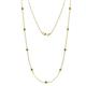 1 - Adia (9 Stn/2.7mm) Green Garnet on Cable Necklace 