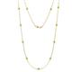 1 - Asta (11 Stn/2.7mm) Peridot on Cable Necklace 