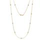 1 - Asta (11 Stn/2.7mm) White Sapphire on Cable Necklace 