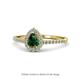 1 - Arella 1.56 ctw Created Alexandrite and Diamond Women Halo Engagement Ring 