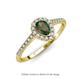 3 - Arella 1.56 ctw Created Alexandrite and Diamond Women Halo Engagement Ring 