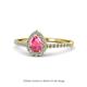 1 - Arella 1.25 ctw Pink Tourmaline and Diamond Women Halo Engagement Ring 