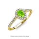 3 - Arella 1.40 ctw Peridot and Diamond Women Halo Engagement Ring 