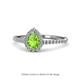 1 - Arella 1.40 ctw Peridot and Diamond Women Halo Engagement Ring 