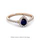 5 - Arella Desire 1.95 ctw Blue Sapphire and Lab Grown Diamond Women Halo Engagement Ring 
