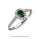 3 - Arella Desire 1.45 ctw Created Emerald and Lab Grown Diamond Women Halo Engagement Ring 