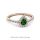5 - Arella Desire 1.45 ctw Created Emerald and Lab Grown Diamond Women Halo Engagement Ring 