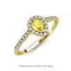3 - Arella Desire 2.05 ctw Yellow Sapphire and Lab Grown Diamond Women Halo Engagement Ring 