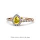 1 - Arella Desire 2.05 ctw Yellow Sapphire and Lab Grown Diamond Women Halo Engagement Ring 