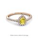 5 - Arella Desire 2.05 ctw Yellow Sapphire and Lab Grown Diamond Women Halo Engagement Ring 
