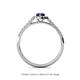 4 - Arella Desire 1.95 ctw Blue Sapphire and Lab Grown Diamond Women Halo Engagement Ring 