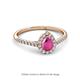 5 - Arella Desire 2.05 ctw Pink Sapphire and Lab Grown Diamond Women Halo Engagement Ring 