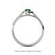 4 - Arella Desire 1.45 ctw Created Emerald and Lab Grown Diamond Women Halo Engagement Ring 