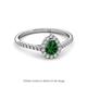 5 - Arella Desire 1.45 ctw Created Emerald and Lab Grown Diamond Women Halo Engagement Ring 