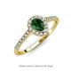 3 - Arella Desire 1.45 ctw Created Emerald and Lab Grown Diamond Women Halo Engagement Ring 