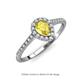 3 - Arella Desire 2.05 ctw Yellow Sapphire and Lab Grown Diamond Women Halo Engagement Ring 