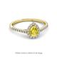 5 - Arella Desire 2.05 ctw Yellow Sapphire and Lab Grown Diamond Women Halo Engagement Ring 