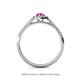 4 - Arella Desire 2.05 ctw Pink Sapphire and Lab Grown Diamond Women Halo Engagement Ring 