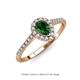 3 - Arella Desire 1.45 ctw Created Emerald and Lab Grown Diamond Women Halo Engagement Ring 