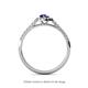 4 - Arella 1.13 ctw Iolite and Lab Grown Diamond Women Halo Engagement Ring 