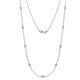 1 - Adia (9 Stn/2.7mm) Yellow Sapphire and Diamond on Cable Necklace 