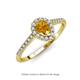 3 - Arella 1.24 ctw Citrine and Diamond Women Halo Engagement Ring 