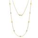 1 - Adia (9 Stn/2.7mm) Yellow Sapphire and Diamond on Cable Necklace 
