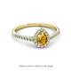 5 - Arella 1.24 ctw Citrine and Diamond Women Halo Engagement Ring 