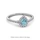 5 - Arella 1.40 ctw Aquamarine and Diamond Women Halo Engagement Ring 