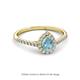 5 - Arella 1.40 ctw Aquamarine and Diamond Women Halo Engagement Ring 