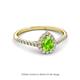 5 - Arella 1.40 ctw Peridot and Diamond Women Halo Engagement Ring 