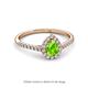 5 - Arella 1.40 ctw Peridot and Diamond Women Halo Engagement Ring 