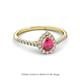 5 - Arella 1.25 ctw Pink Tourmaline and Diamond Women Halo Engagement Ring 