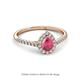 5 - Arella 1.25 ctw Pink Tourmaline and Diamond Women Halo Engagement Ring 