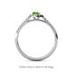 4 - Arella 1.40 ctw Peridot and Diamond Women Halo Engagement Ring 