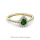 5 - Arella Desire 1.45 ctw Created Emerald and Diamond Women Halo Engagement Ring 
