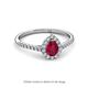 5 - Arella Desire 2.10 ctw Created Ruby and Diamond Women Halo Engagement Ring 